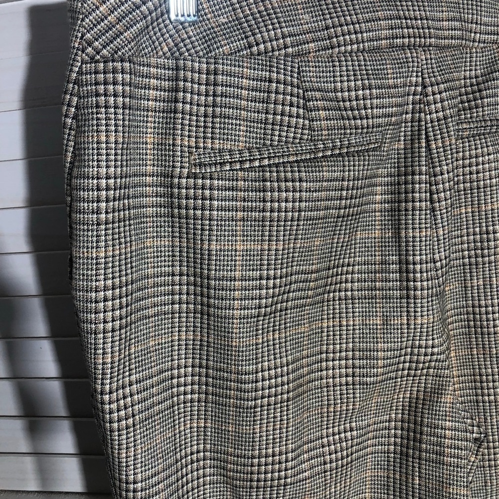 Chico's plaid pants wide leg high rise preppy academia Heritage office-wear sz 6 - Picture 6 of 9